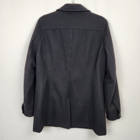 Eddie Bauer Women's Black Peacoat 76% Wool Size Large - Picture 2 of 11